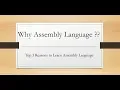 8086 Assembly Language Tutorial For Beginners Part 02 Importance Of Assembly Language