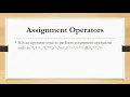 Assignment Operator-C Language-Tamil