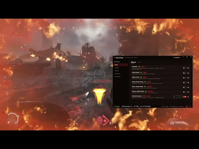 SlayerForge Trainer для DOOM: The Dark Ages — God Mode, ammo, one-hit, ресурсы | Обзор/Гемлей