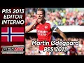 Martin Ødegaard (Arsenal - Noruega) pes 2013 face and stats.