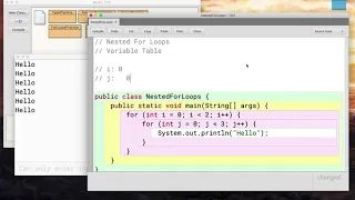 JAVA 2 3 Nested For Loops
