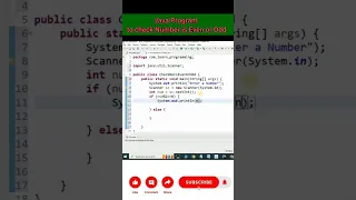 Java Program to check number is Even or Odd