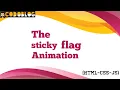 Sticky Flag with Hover Effect Flip-Flop Animation Only Html-Css