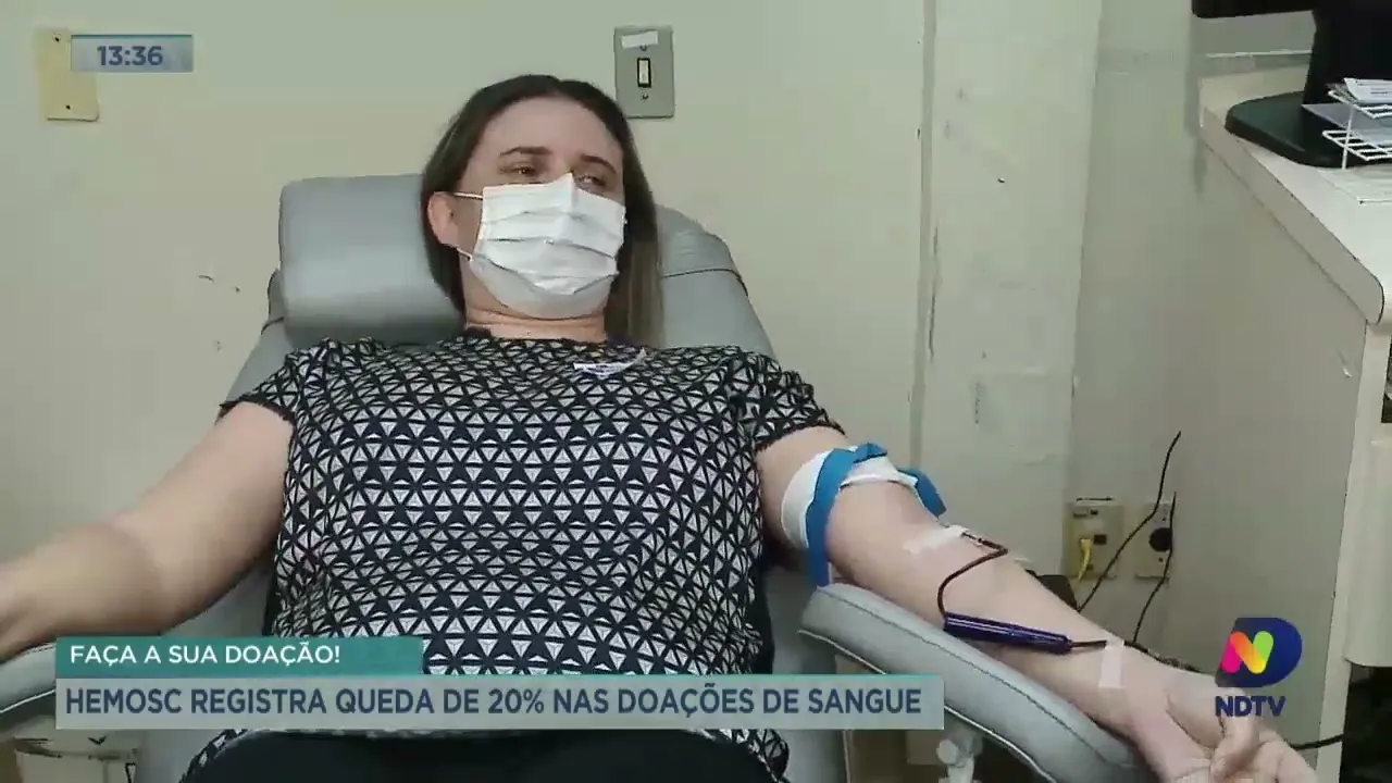 Hemosc registra queda de 20% nas doações de sangue