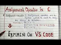 Assignment Operators in C programming easy explanation l Handwritten notes For all exams