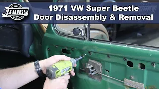 JBugs 1971 VW Super Beetle Door Disassembly Removal  JBugs 1971 VW Super Beetle Door Disassembly Removal
