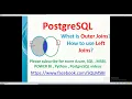 Postresql Tutorials Left Joins in Postgresql postgresql joins tutorials