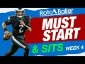 Start Em Sit Em - Fantasy Football Week 4