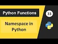 Namespace in Python What is Namespace in Python Python Tutorial in Hindi