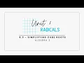 8 3 - Simplifying Cube Roots