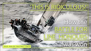 100-footers match race for the 2025 Rolex Fastnet Race: how monohull line honours was won