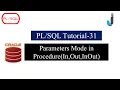 Oracle Tutorial 31-Parameter Modes in Procedure IN OUT INOUT with Example Javainhand