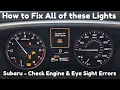 Subaru EyeSight and Check Engine Warning Lights - Free Fix