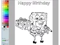 Spongebob Birt ay Coloring Pages For Kids - Spongebob Birt ay Coloring Pages Games