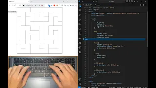Live Coding a Maze Generator using Javascript HTML CSS no talking ASMR