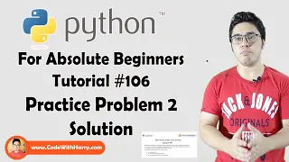 Python Practice 2 Solution Python Tutorials For Absolute Beginners In Hindi