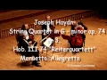 J.Haydn-Quartet in G minor op.74 No.3 "The Rider" (III.Menuetto.Allegretto)-CAMERATA QUARTET
