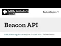 What does this Browser Built-in API Does Beacon
