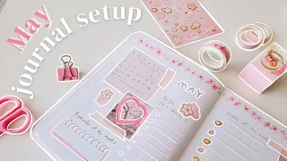 Download MAY 2022 Bullet Journal Setup Ideas🌸 Pink Cherry blossom theme 🌸Aesthetic Plan With Me MP3