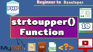 String Function - strtoupper String To Upper PHP Tutorials for beginners