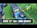 Effortless Lawn Care Best Self-Propelled Gas Mower for Small Yards Slopes SENIX 22 Review