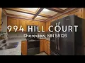 NEW LISTING 994 Hill Court Shoreview MN 55126