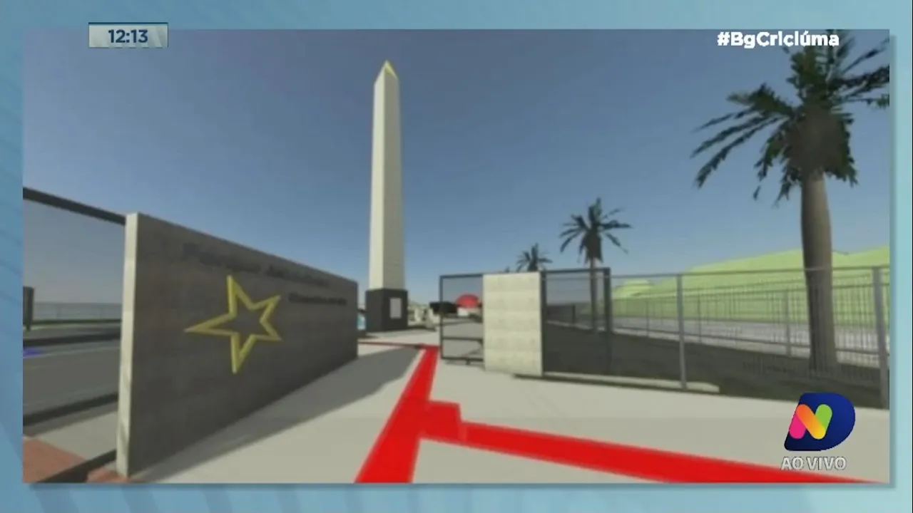 Ney Lopes: ficou para essa sexta-feira a inauguração do obelisco de 20 metros de altura em Criciúma