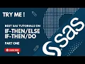 SAS Programming tutorial IF - statements IF-THEN DO statements with EXAMPLES