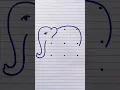 Elephant drawing for kids and beginners