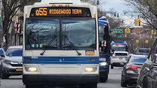MTA on the Q55 on Myrtle Avenue and Seneca Avenue