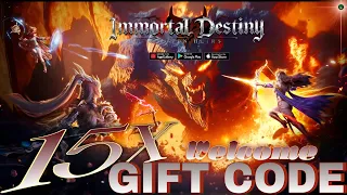 immortal destiny chosen pre register rewards 15x welcome gift code android ios