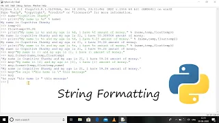Python 3 8 Programming Tutorial String Literals Part-3 String Formatting
