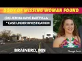 Body Of Missing Brainerd Minnesota Woman Found