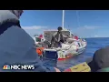 Watch Moment Australian sailor and his dog are rescued after months adrift