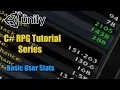 Unity RPG Tutorial - Basic User Stats