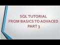 SQL TUTORIAL FROM BASICS TO ADVANCED PART 3