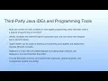 Third-Party Java IDEs and Programming Tools Lecture 03 Java Tools and Resources