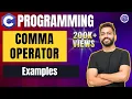 Comma Operator with examples C Programming