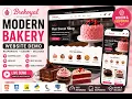 Modern Bakery Cake Shop Website Demo HTML CSS JavaScript Python Flask PostgreSQL