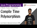 Compile Time Polymorphism Lesson 65 Java Programming Learning Monkey