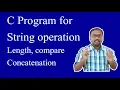 C Program for String Operations Length Compare Concatenation By Gurav VTU Syllabus L10