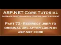 Redirect user to original url after login in asp net core