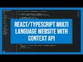 React Typescript Multi language website with context api