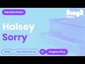 Lagu Halsey - Sorry (Karaoke Piano)