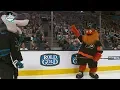Gritty S J Sharkie battle in Fastest Skater competition
