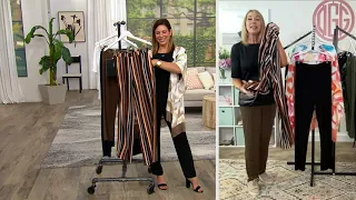 Susan Graver Printed Liquid Knit Wide-Leg Pants on QVC