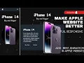 Apple clone website but with better animation than Apple using Html Css and JavaScript part 1