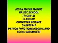 STD XII COMPUTER SCIENCE CHAPTER 7 GLOBAL AND LOCAL VARIABLES