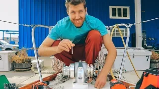Drilling Holes & Laying Fiberglass: Installing a Windlass  | Sailing Soulianis – Ep. 18