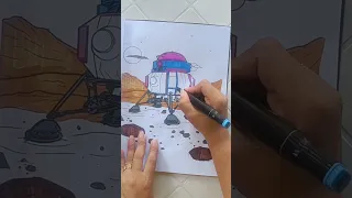 Kids in Space Coloring Pages